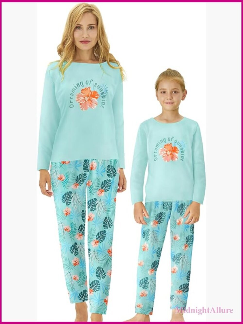 2-Piece Long Sleeve Pajama Set for Girls, Soft Sleepwear PJS Size 6-18